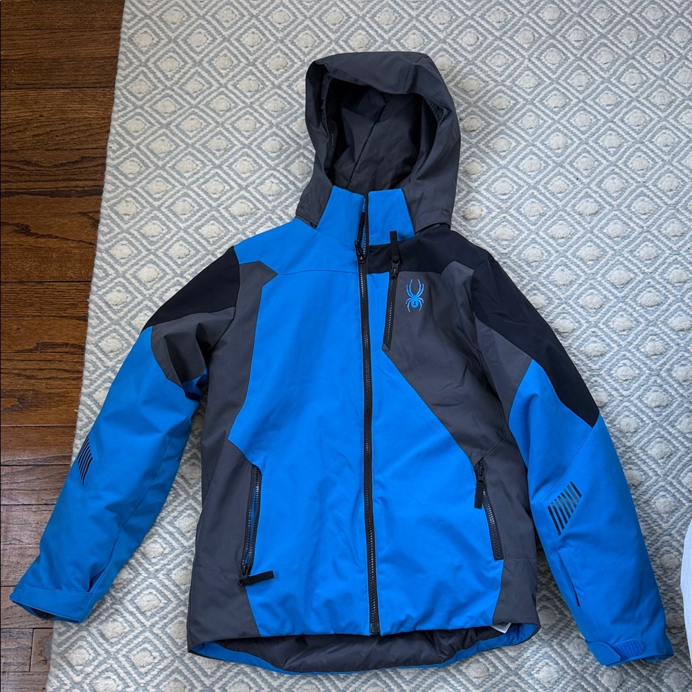 Spyder Kids Blue and Gray Raincoat